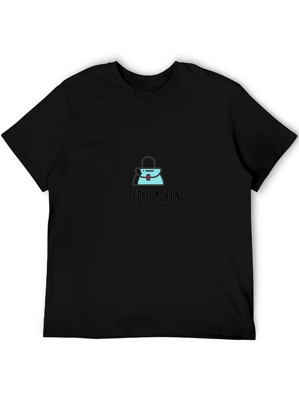 Stylish Black T-Shirt with Speedy Fashion Graphic