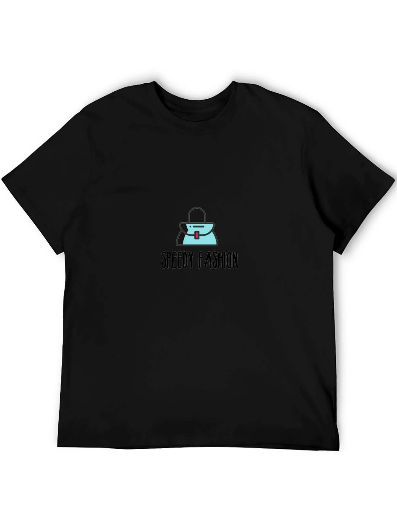 Stylish Black T-Shirt with Speedy Fashion Graphic