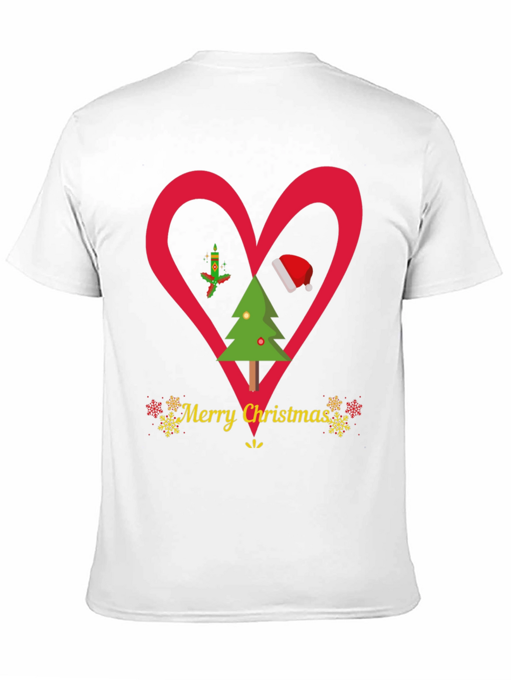 Christmas Heart T-Shirt Festive Holiday Apparel