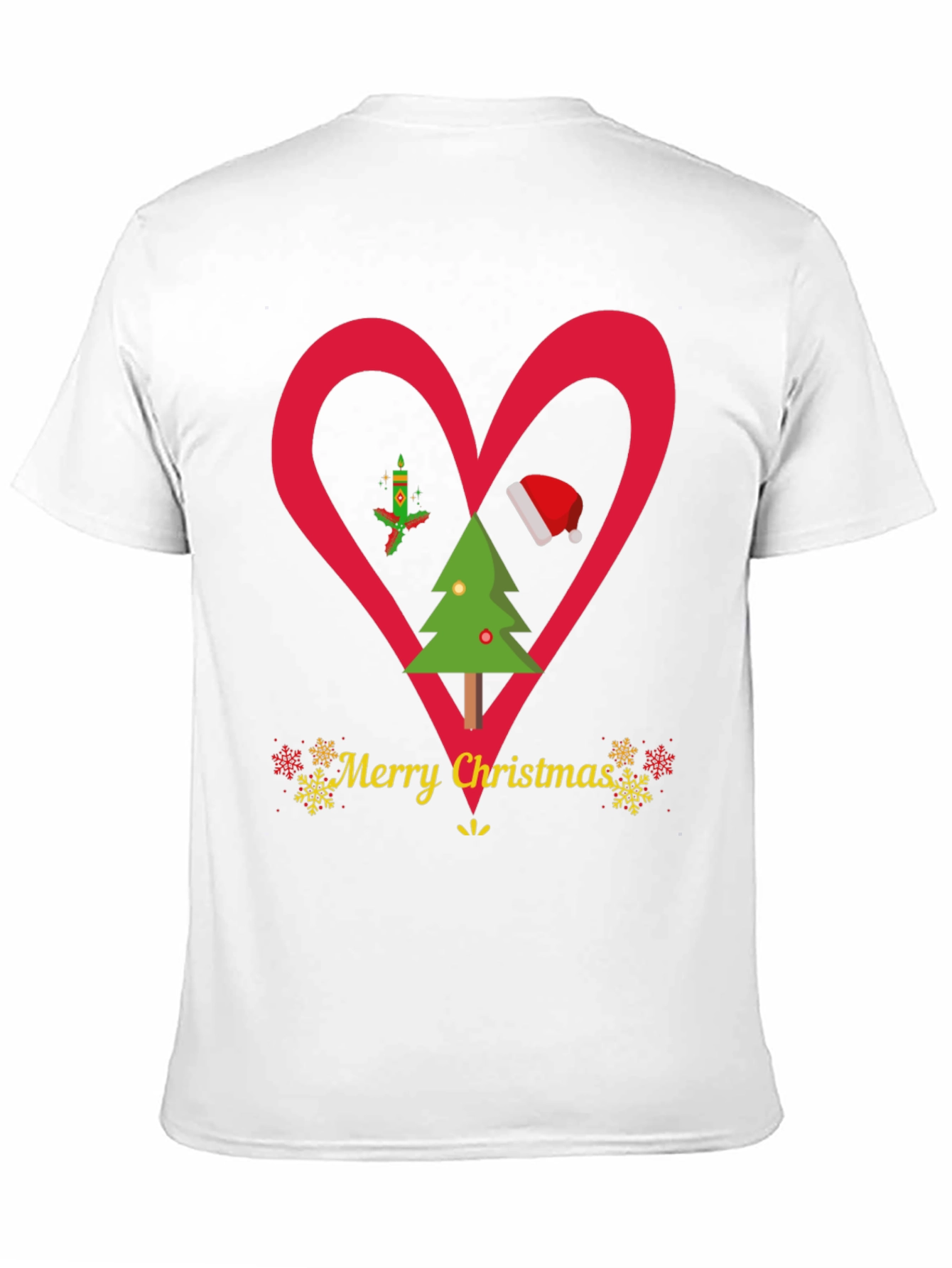 Christmas Heart T-Shirt Festive Holiday Apparel