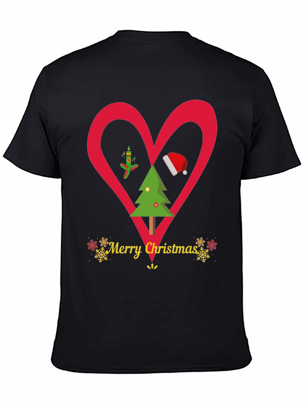 Christmas Heart T-Shirt Festive Holiday Apparel