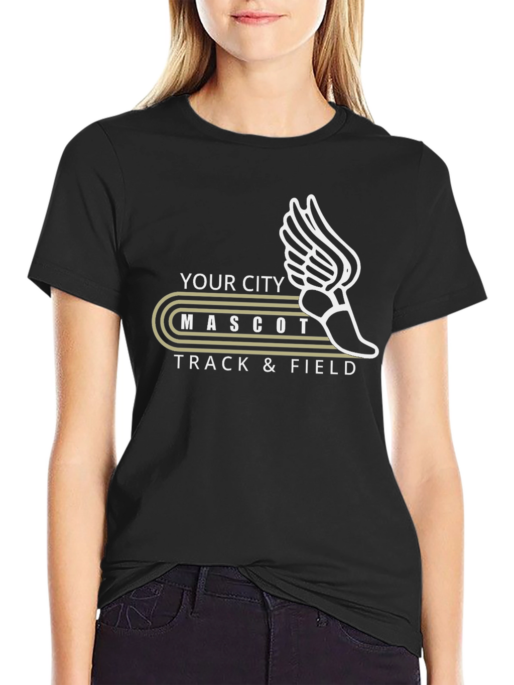 City Mascot Track & Field Graphic T-Shirt