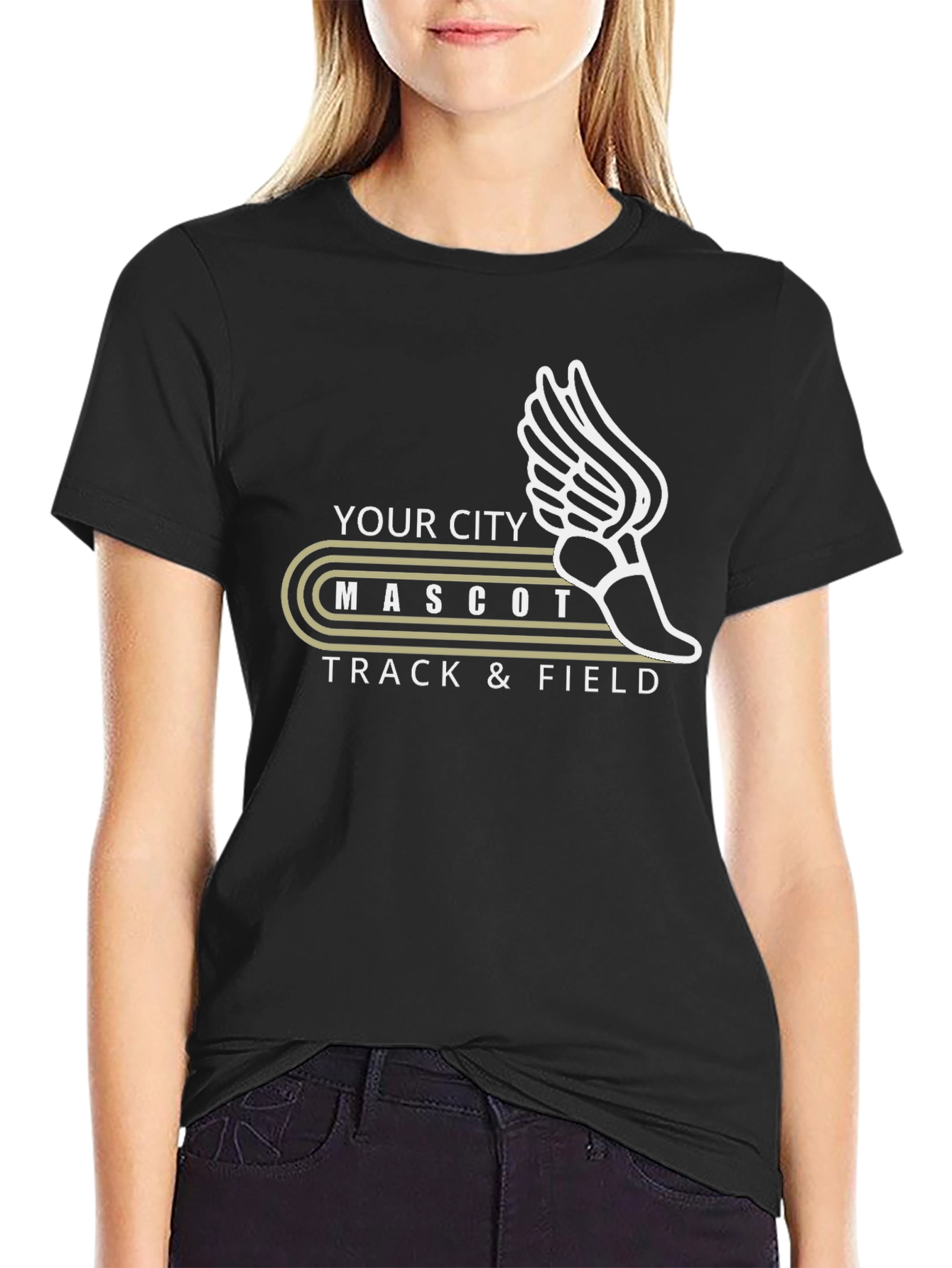 City Mascot Track & Field Graphic T-Shirt