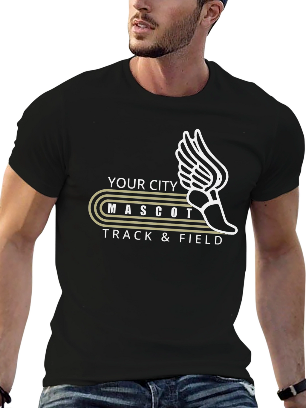 City Mascot Track & Field Graphic T-Shirt
