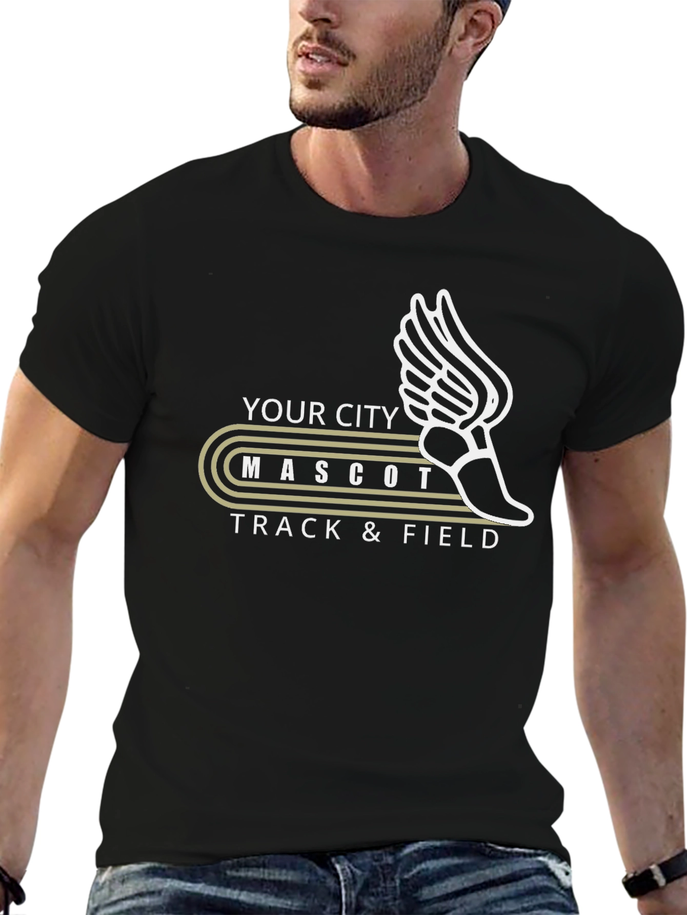 City Mascot Track & Field Graphic T-Shirt