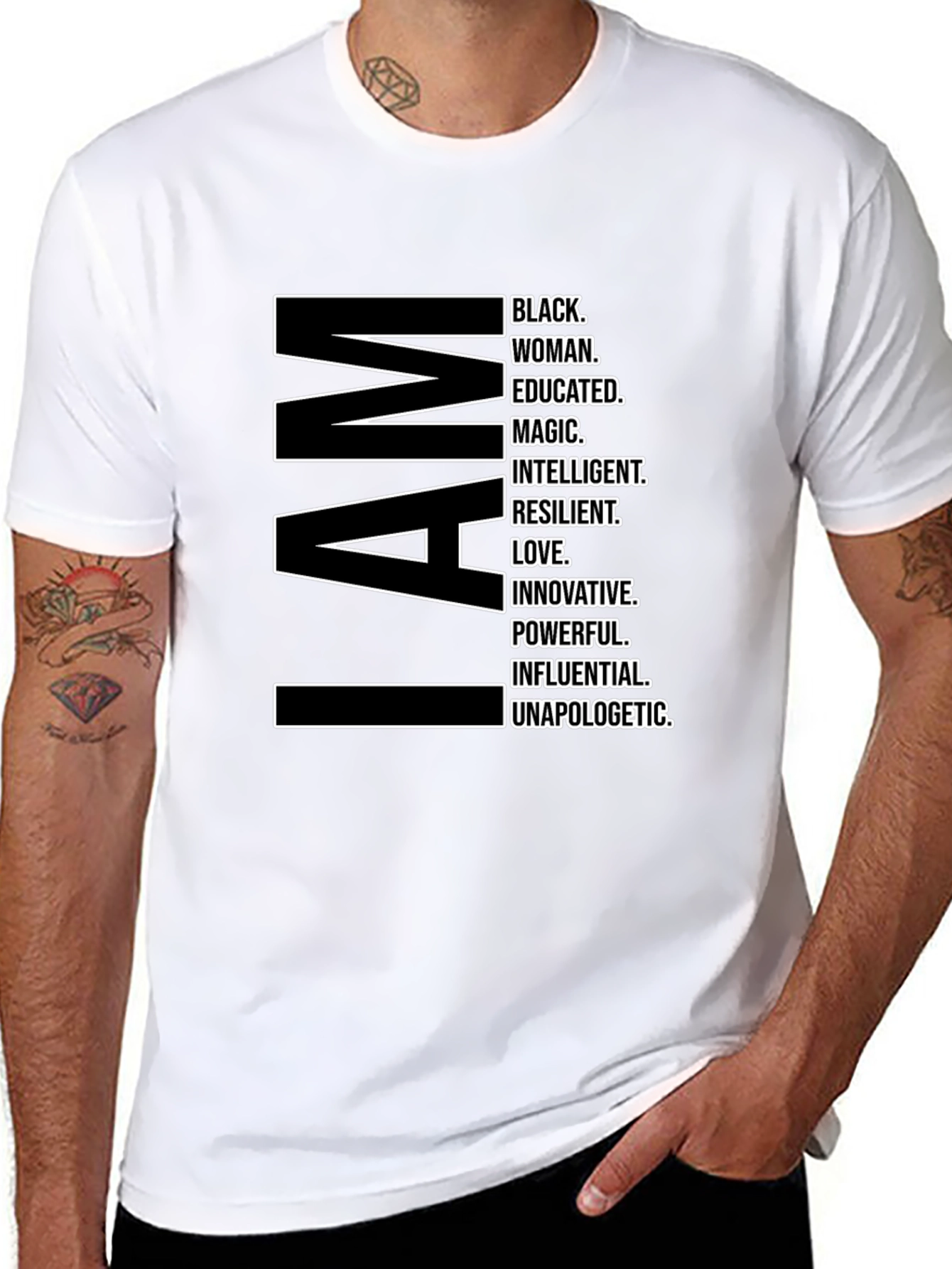 I AM Black Woman T-Shirt - Empowering Statement Tee