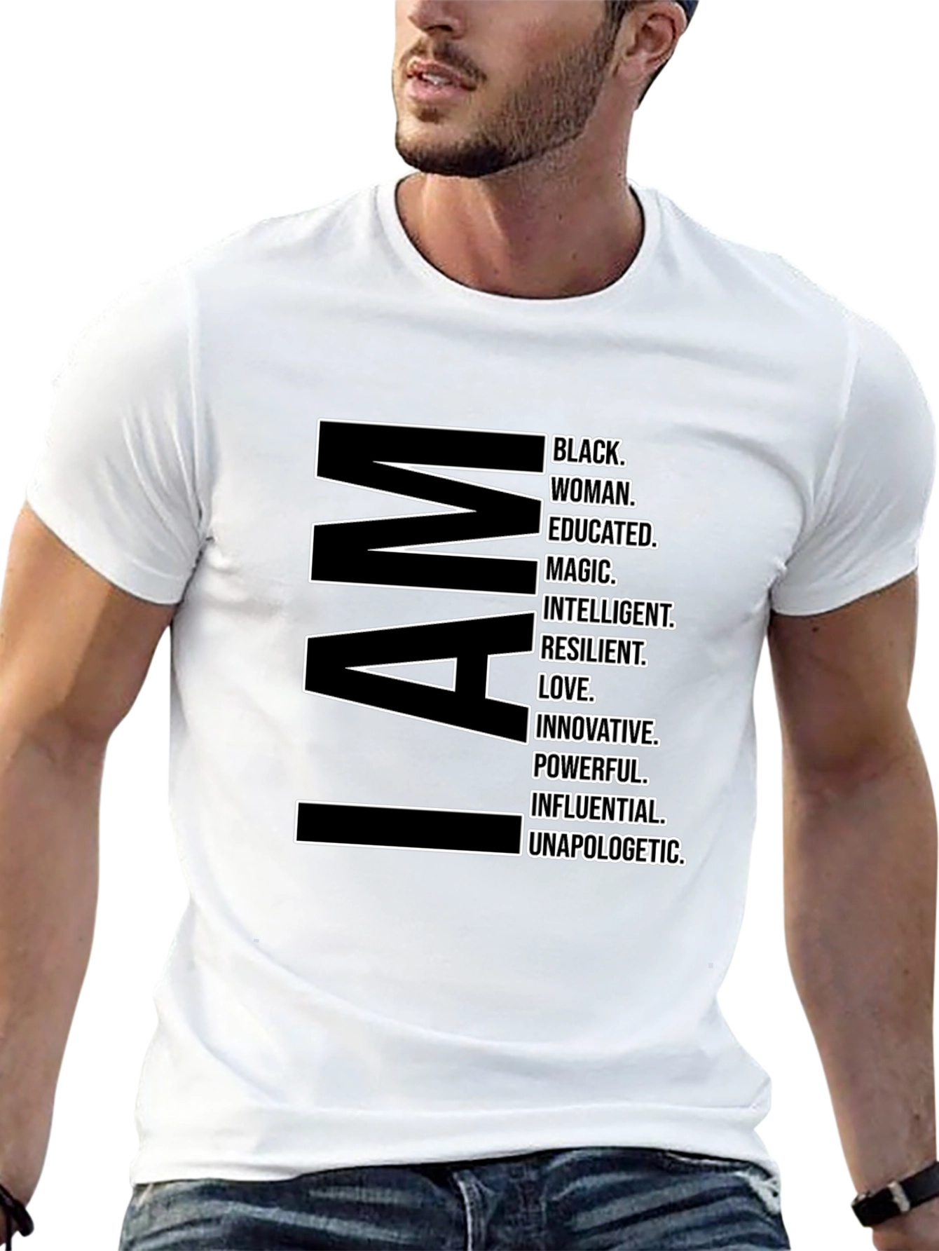 I AM Black Woman T-Shirt - Empowering Statement Tee