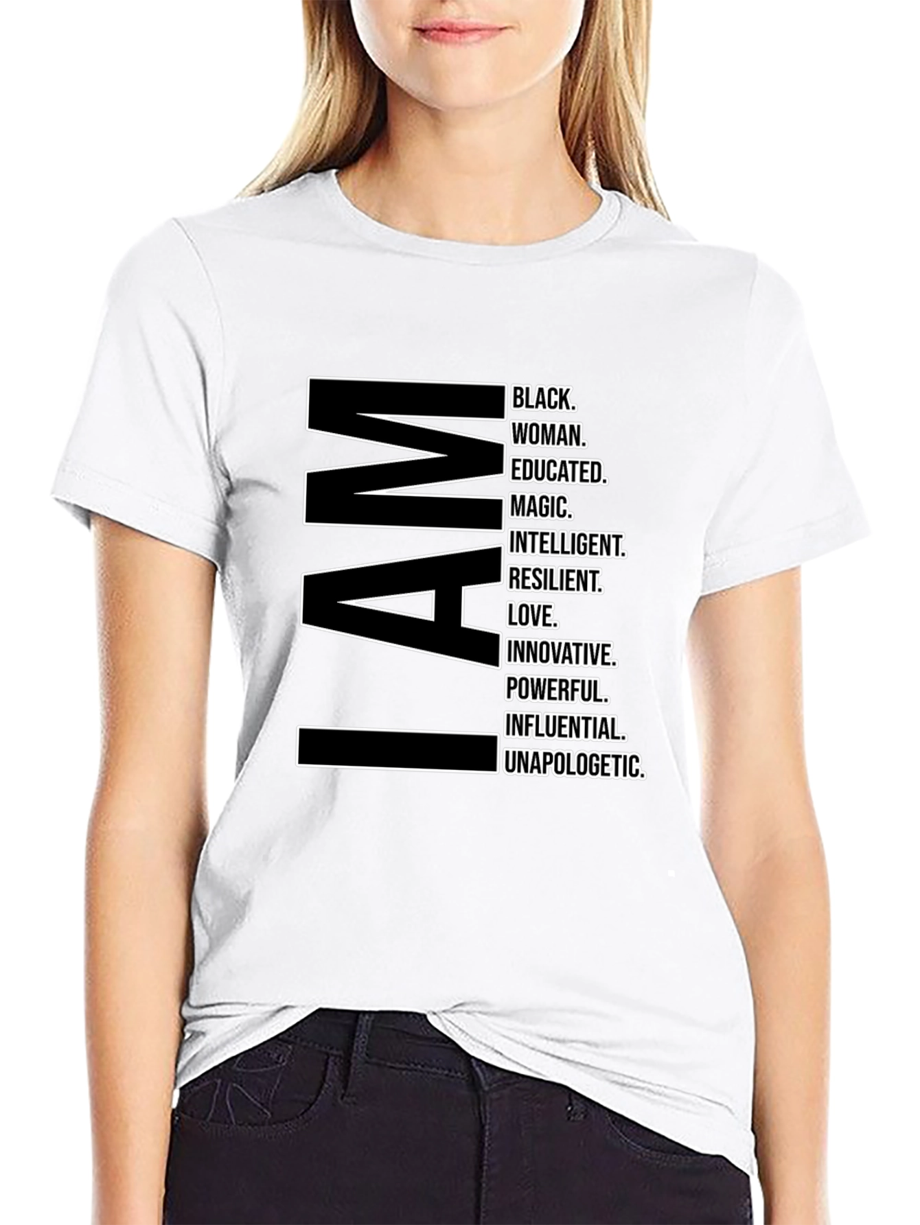 I AM Black Woman T-Shirt - Empowering Statement Tee