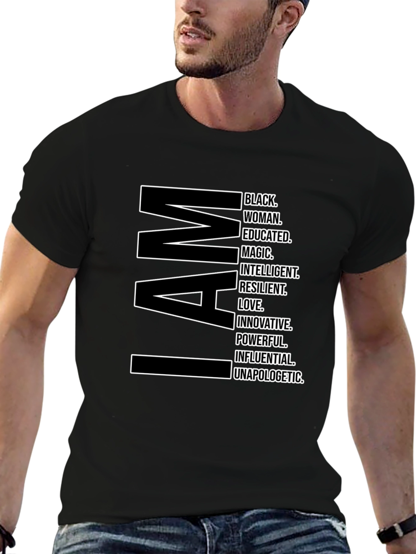 I AM Black Woman T-Shirt - Empowering Statement Tee