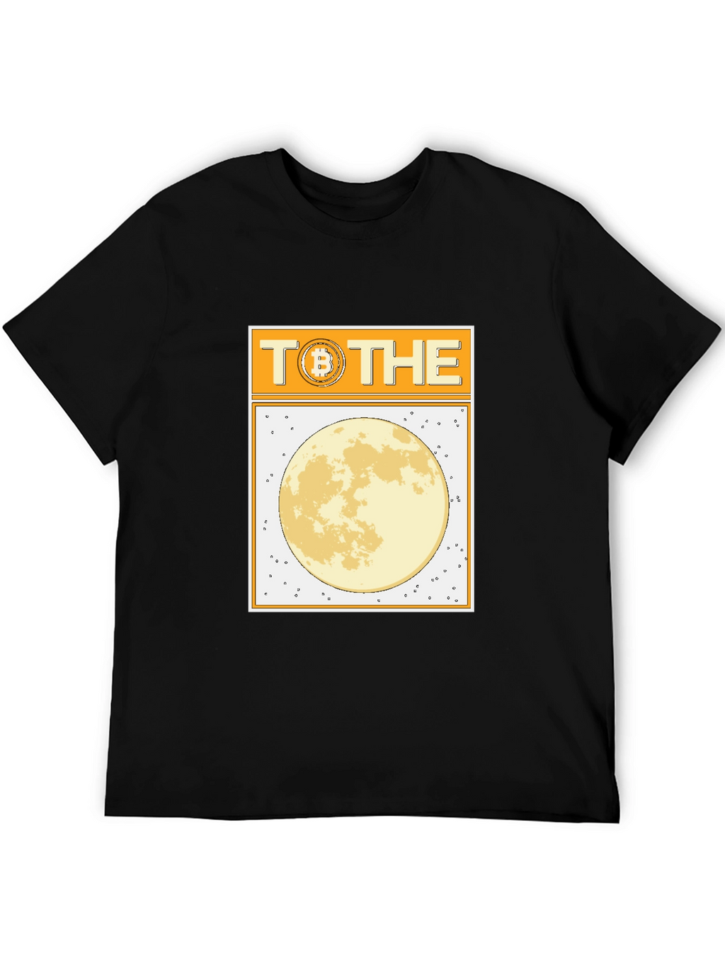 Bitcoin to the Moon Black T-Shirt