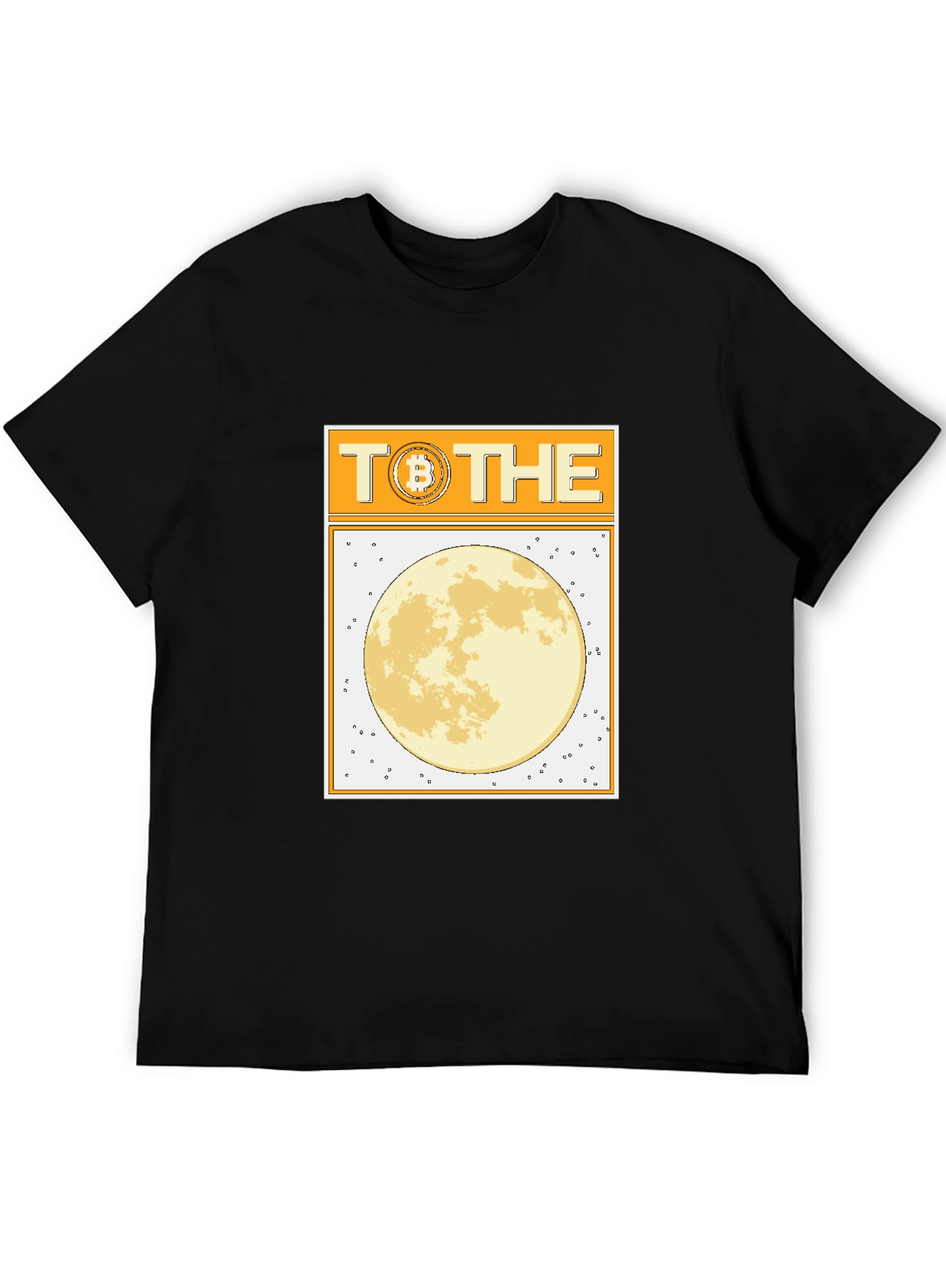 Bitcoin to the Moon Black T-Shirt