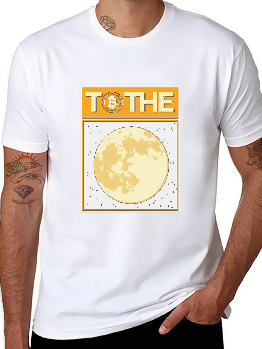 Bitcoin to the Moon Black T-Shirt