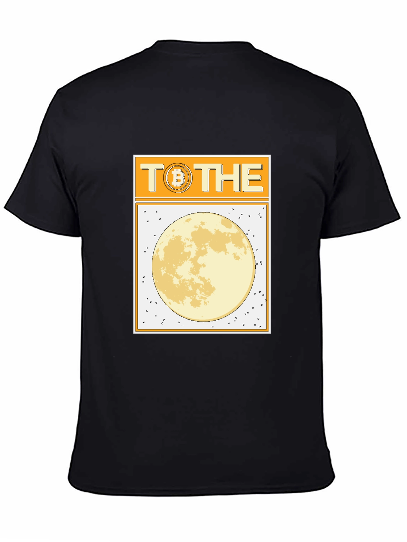 Bitcoin to the Moon Black T-Shirt