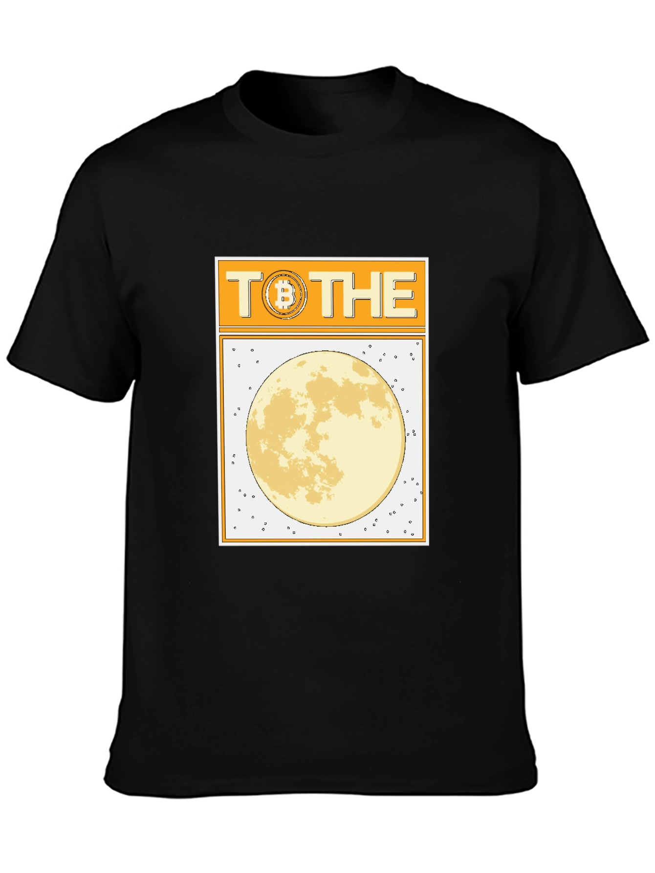 Bitcoin to the Moon Black T-Shirt