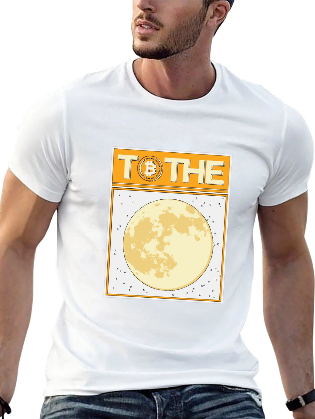 Bitcoin to the Moon Black T-Shirt