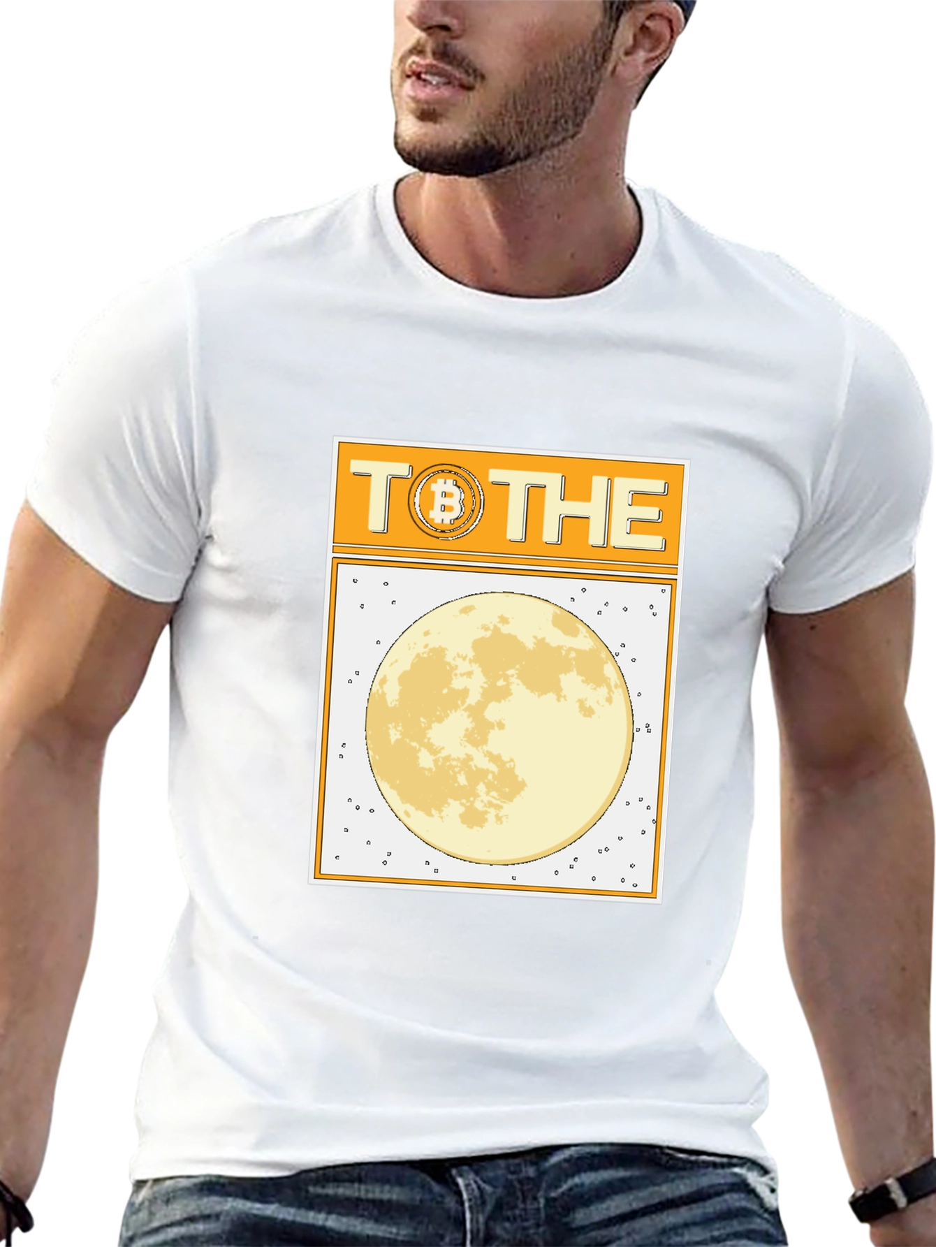 Bitcoin to the Moon Black T-Shirt