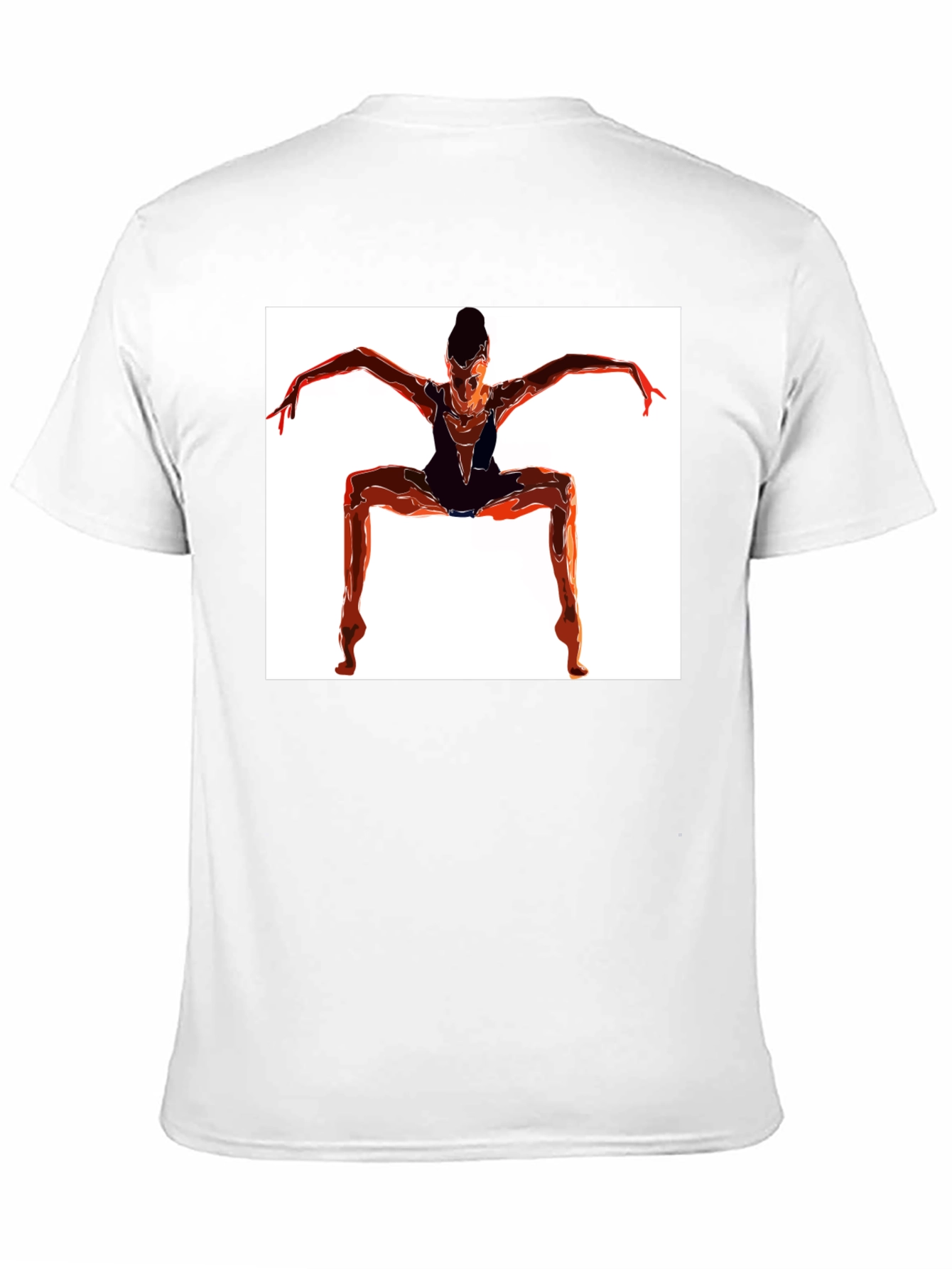 Abstract Dancer Graphic Tee - Modern Black T-Shirt