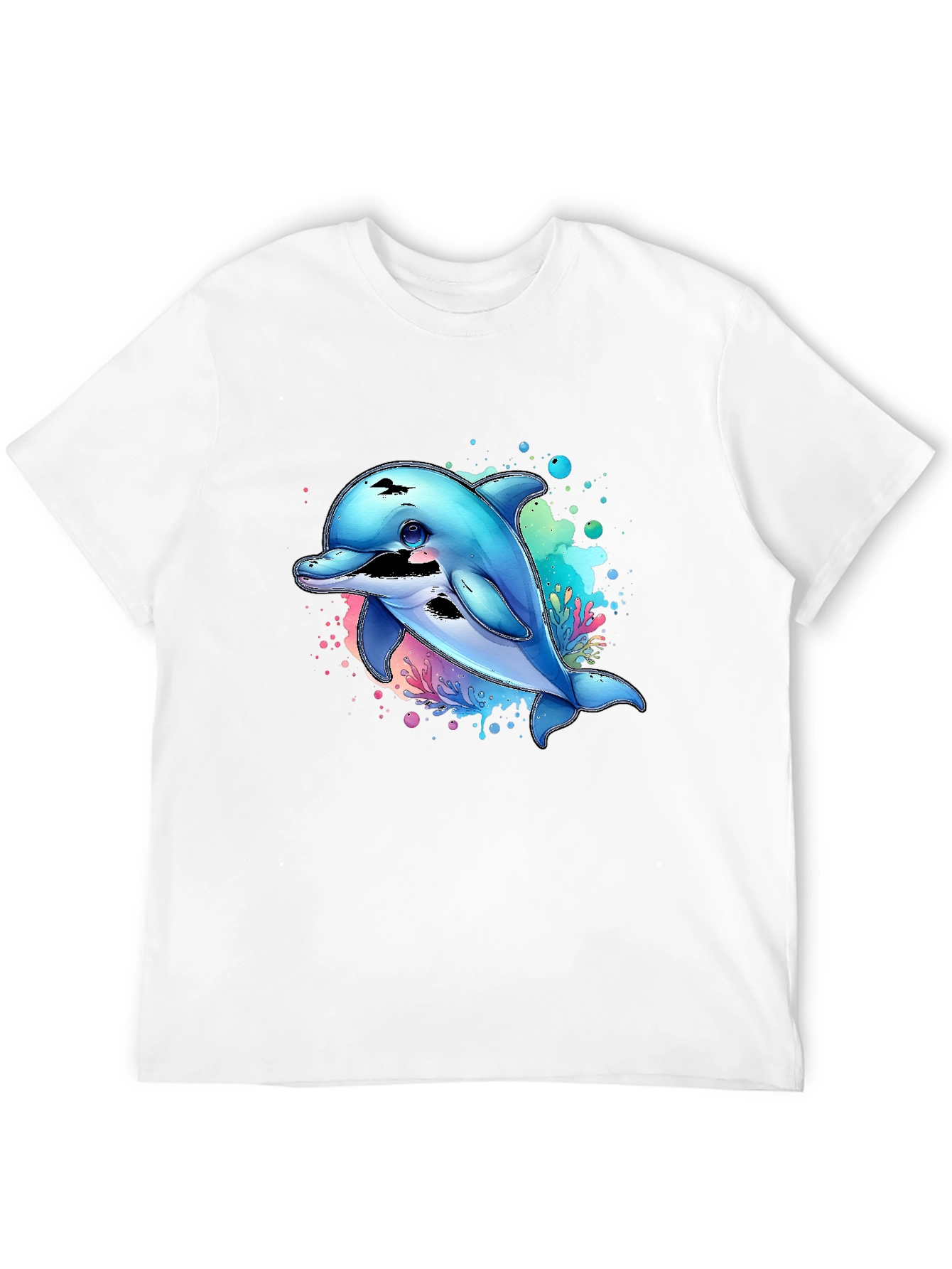 Dolphin Splash Graphic Tee - Black
