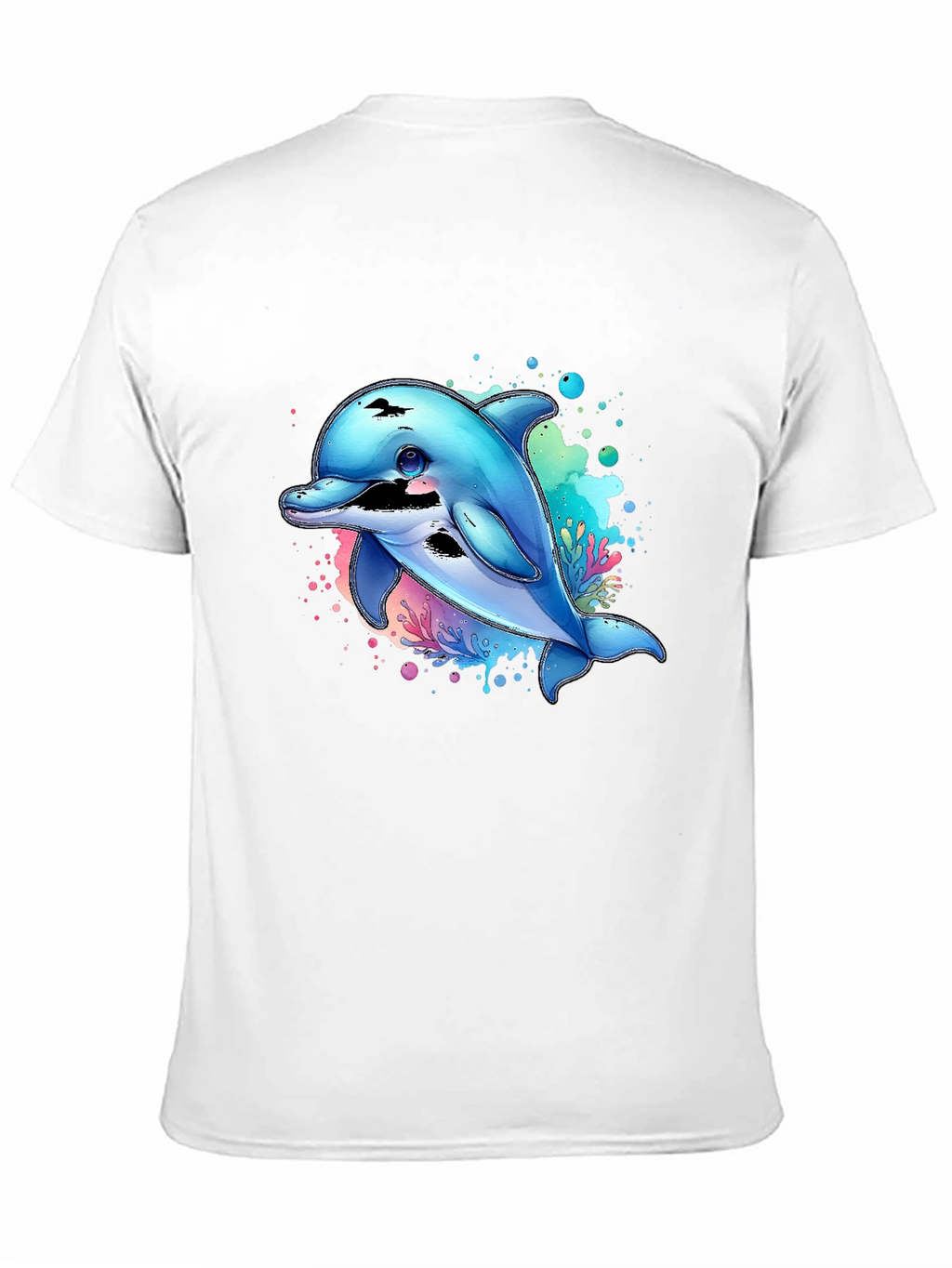Dolphin Splash Graphic Tee - Black