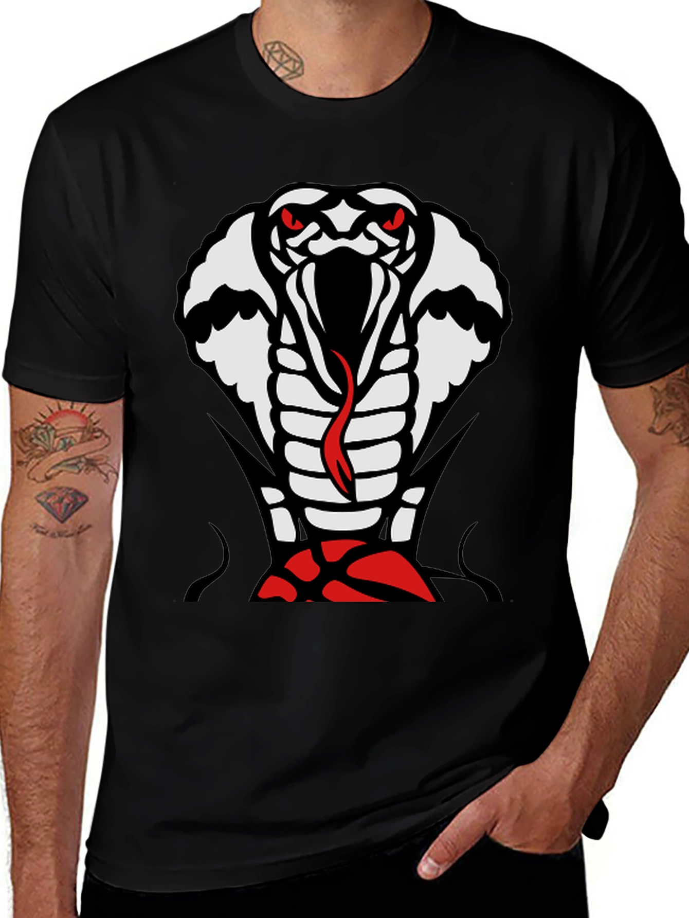Cobra Graphic T-Shirt - Mens Black Tee