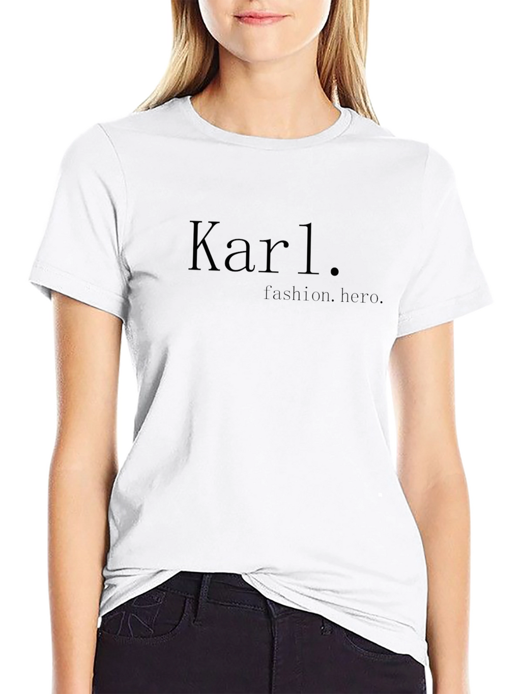 Karl Fashion Hero Mens Black T-Shirt