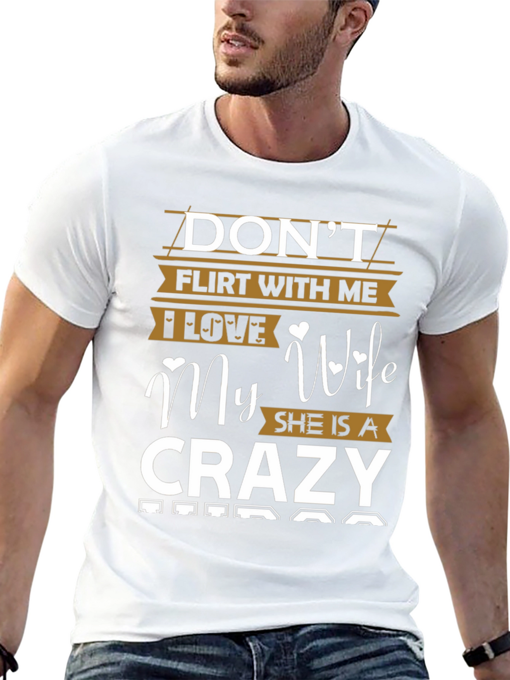 Dont Flirt With Me Crazy Wife T-Shirt
