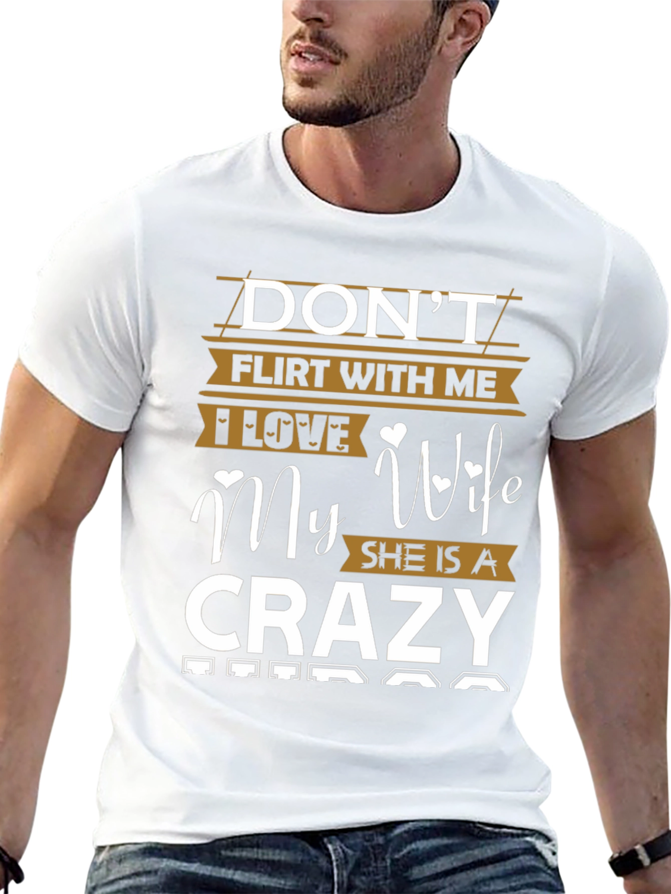 Dont Flirt With Me Crazy Wife T-Shirt