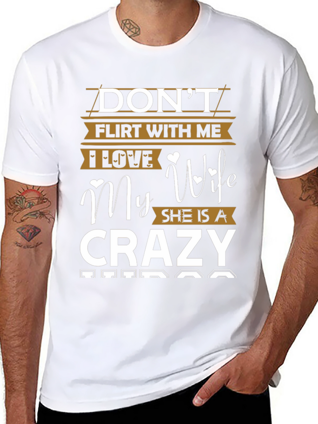 Dont Flirt With Me Crazy Wife T-Shirt