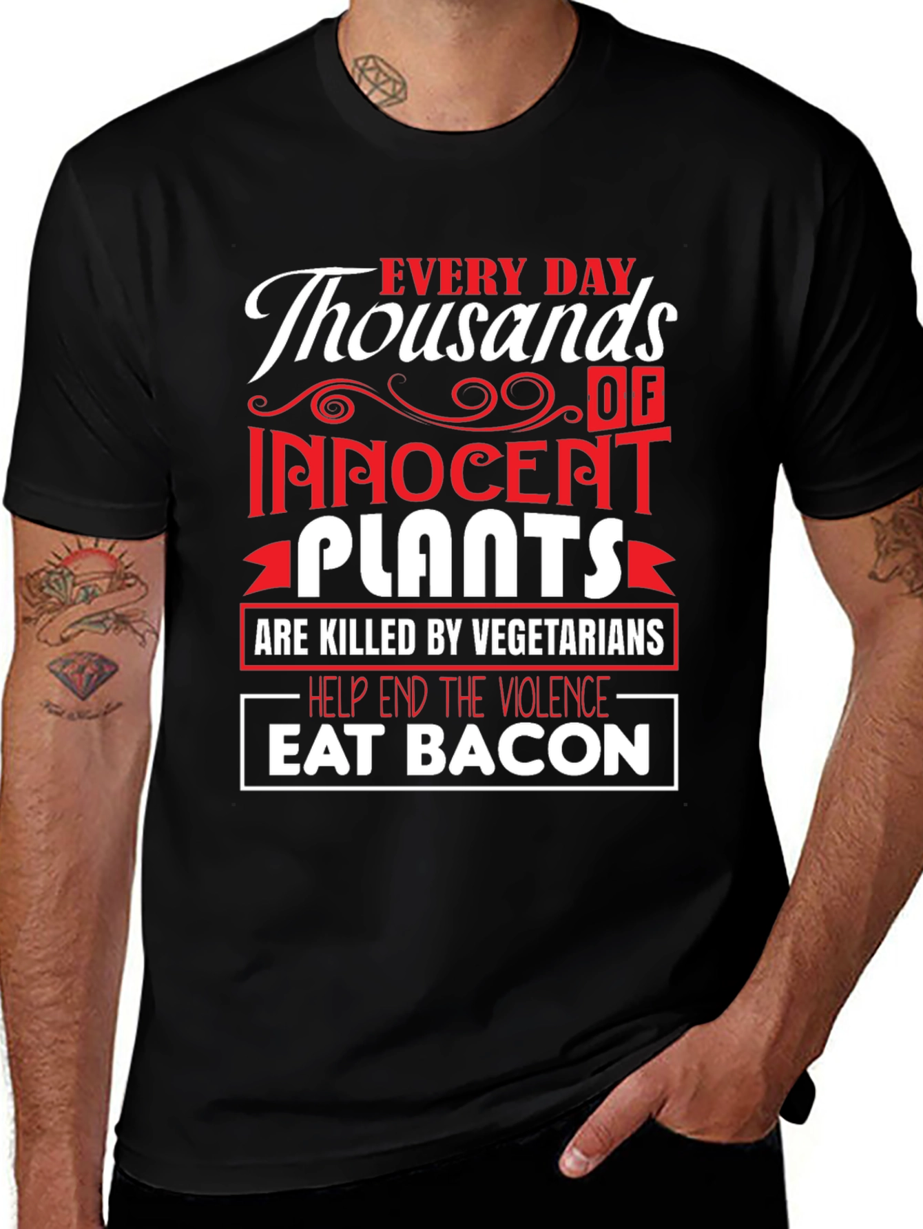 Eat Bacon T-Shirt - End Plant Violence