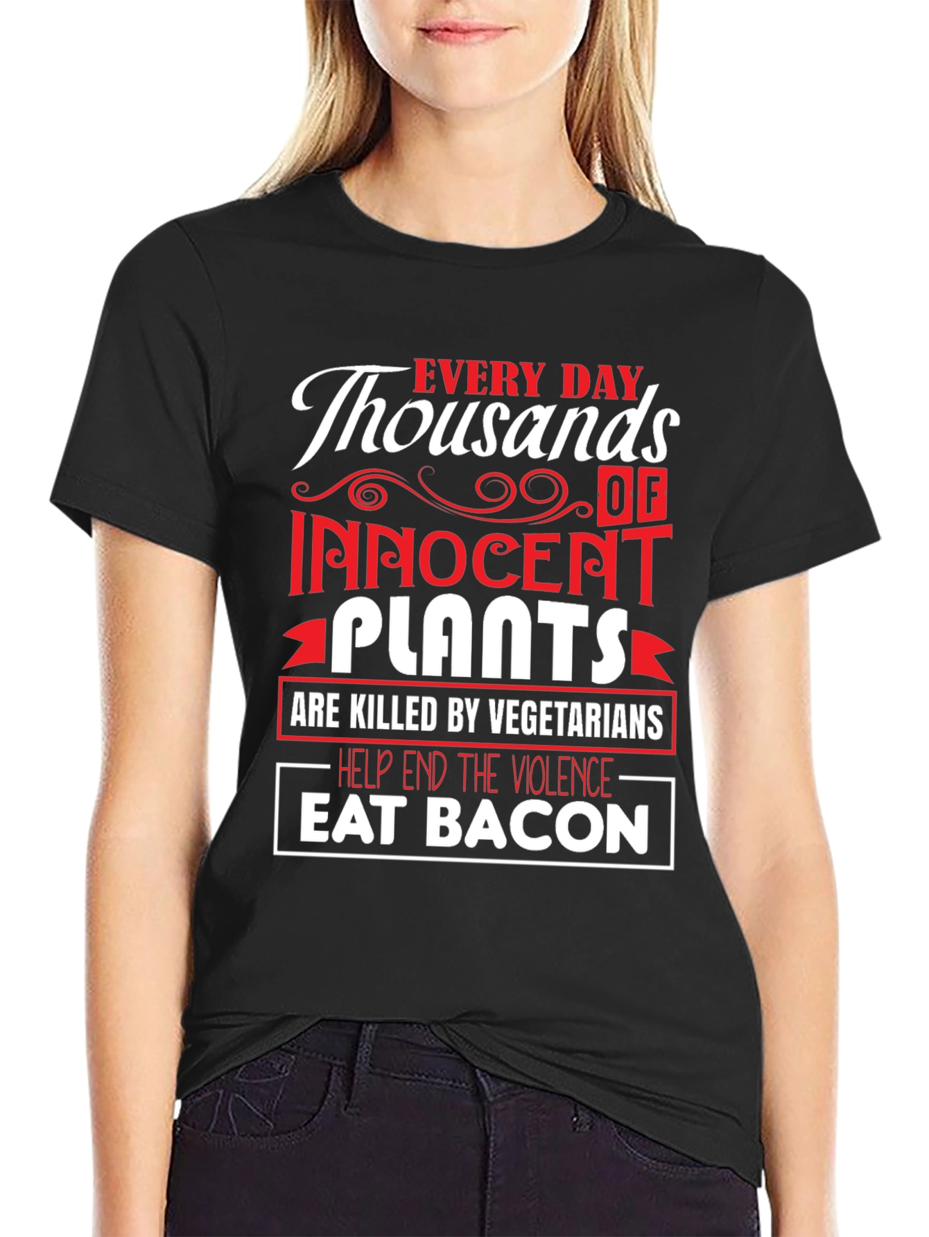 Eat Bacon T-Shirt - End Plant Violence