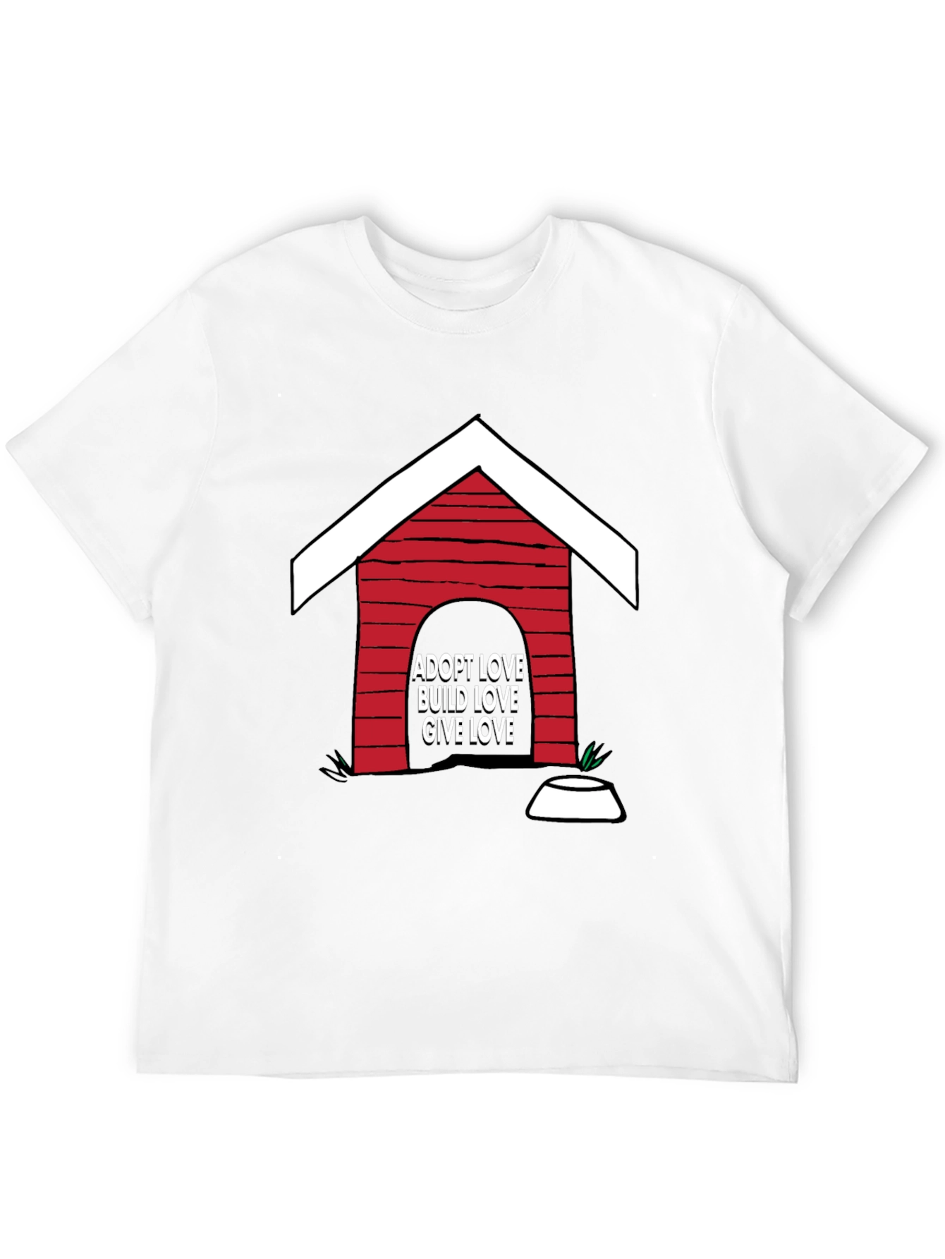 Adopt Love T-Shirt - Dog House Design