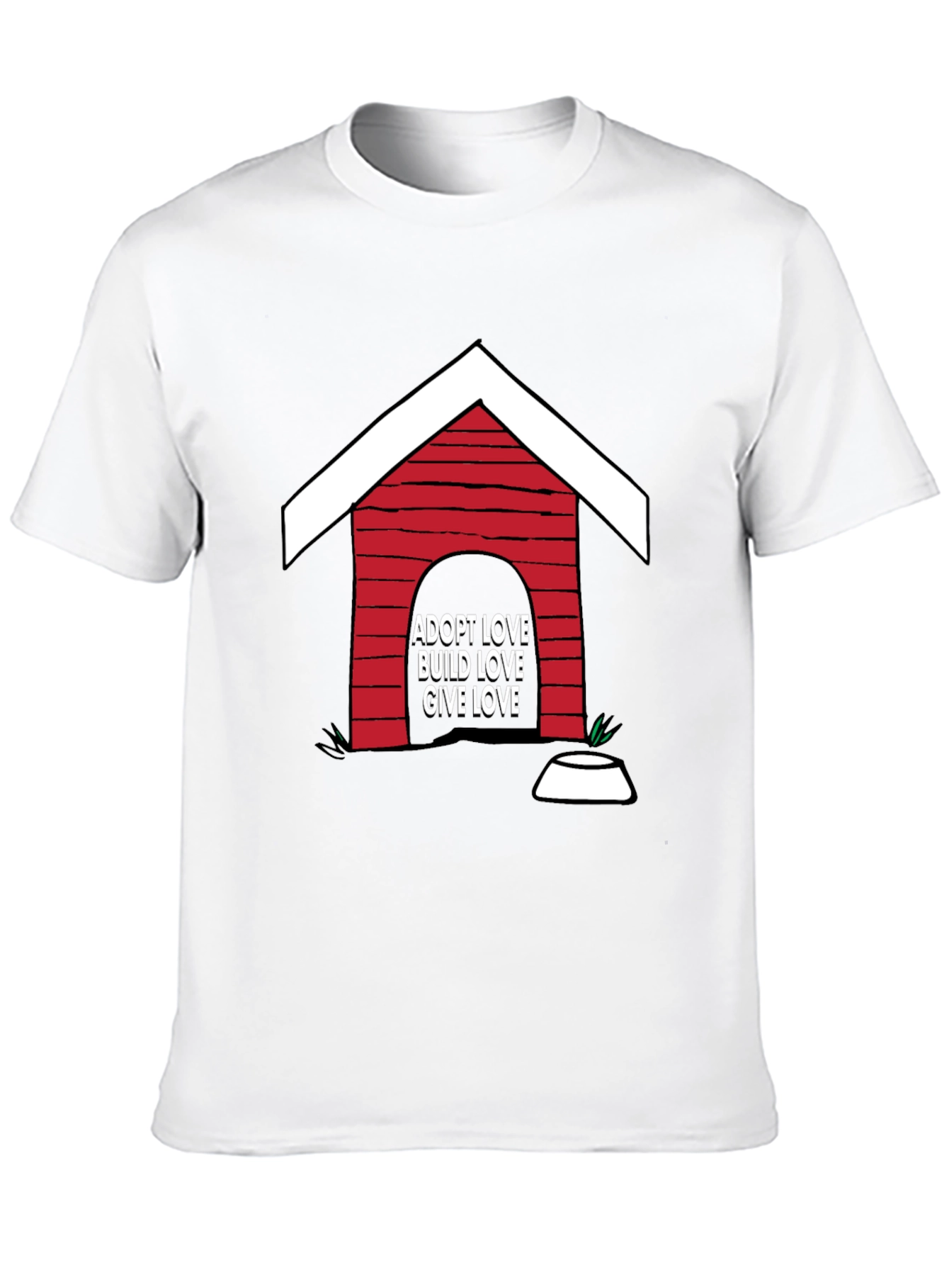 Adopt Love T-Shirt - Dog House Design