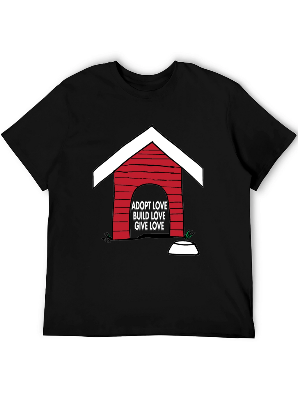 Adopt Love T-Shirt - Dog House Design