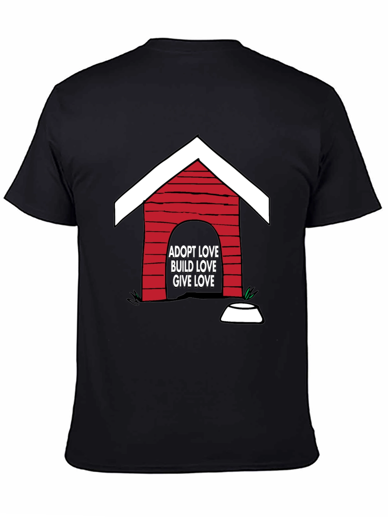 Adopt Love T-Shirt - Dog House Design