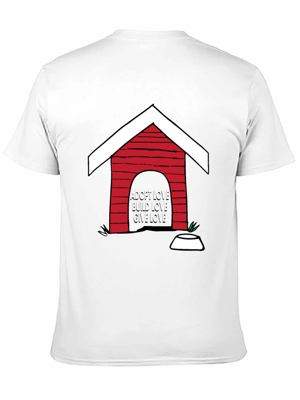 Adopt Love T-Shirt - Dog House Design