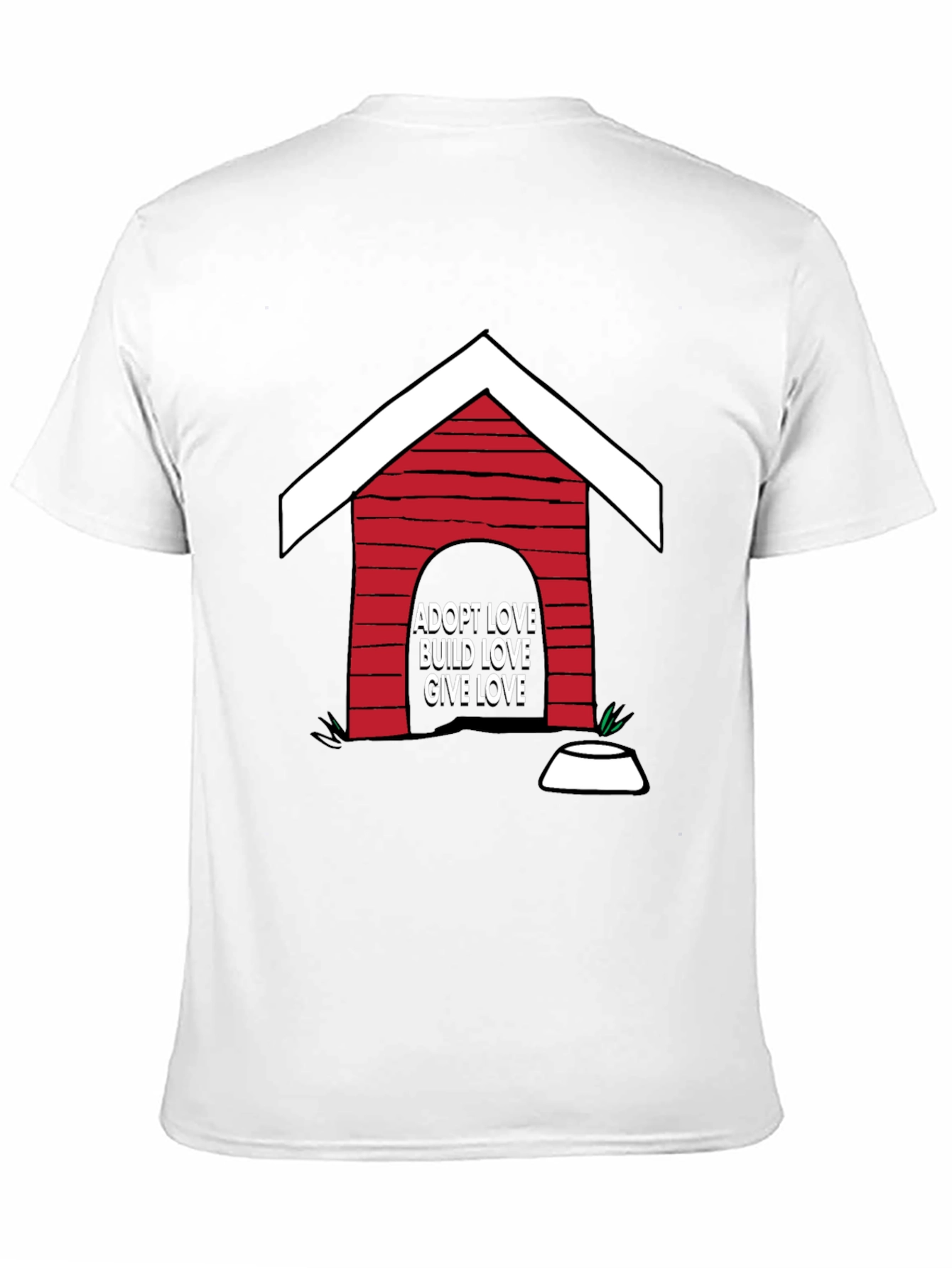 Adopt Love T-Shirt - Dog House Design