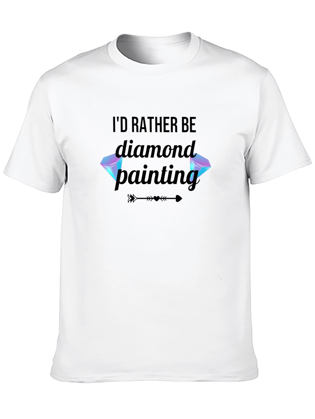 Diamond Painting Fan T-Shirt: Id Rather Be Diamond Painting