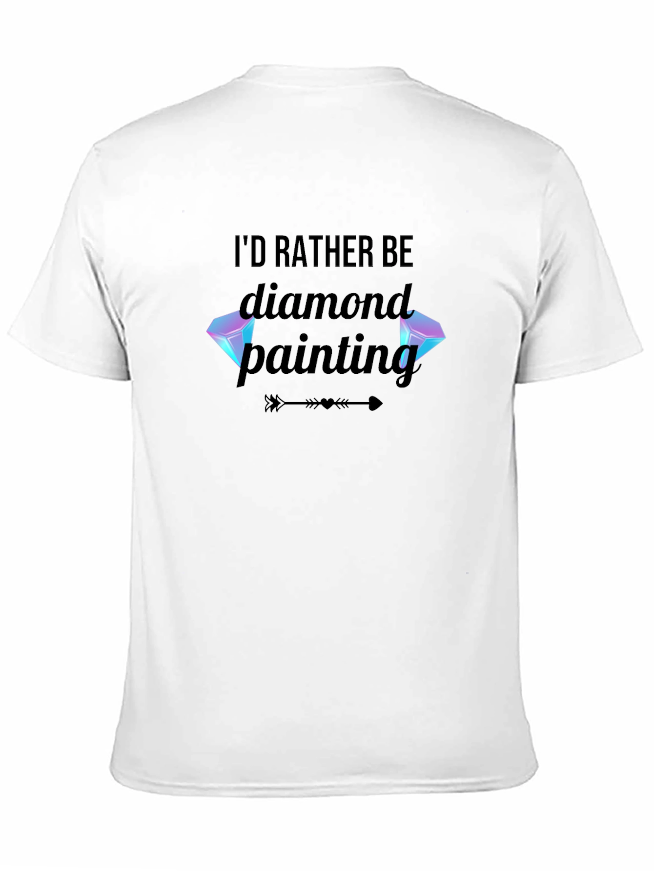 Diamond Painting Fan T-Shirt: Id Rather Be Diamond Painting