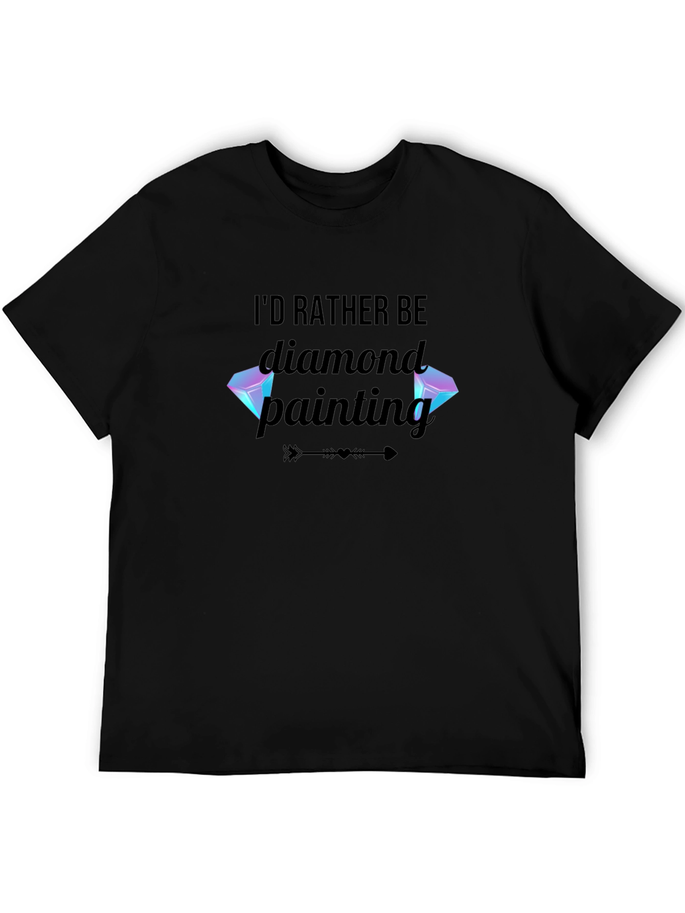 Diamond Painting Fan T-Shirt: Id Rather Be Diamond Painting