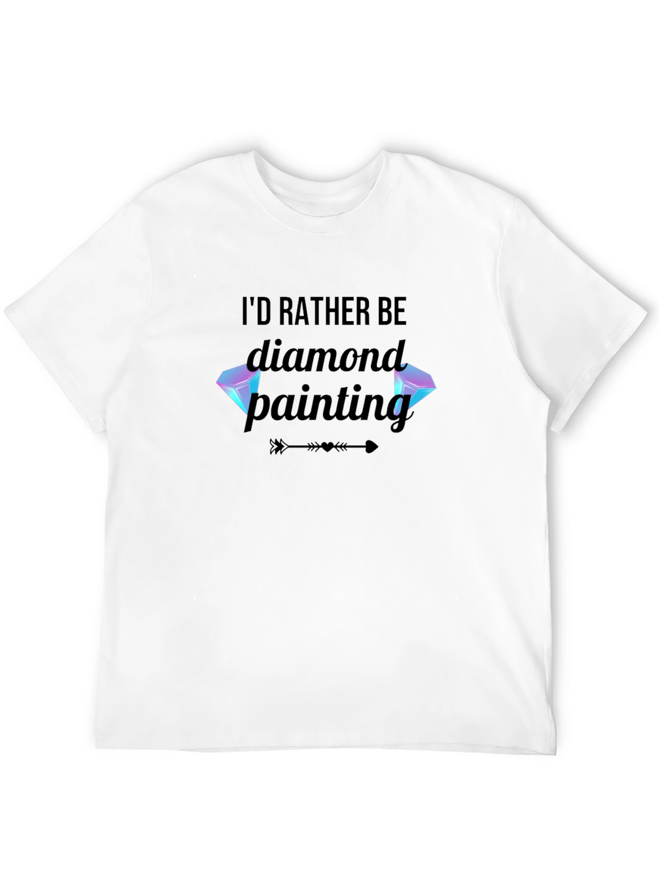 Diamond Painting Fan T-Shirt: Id Rather Be Diamond Painting