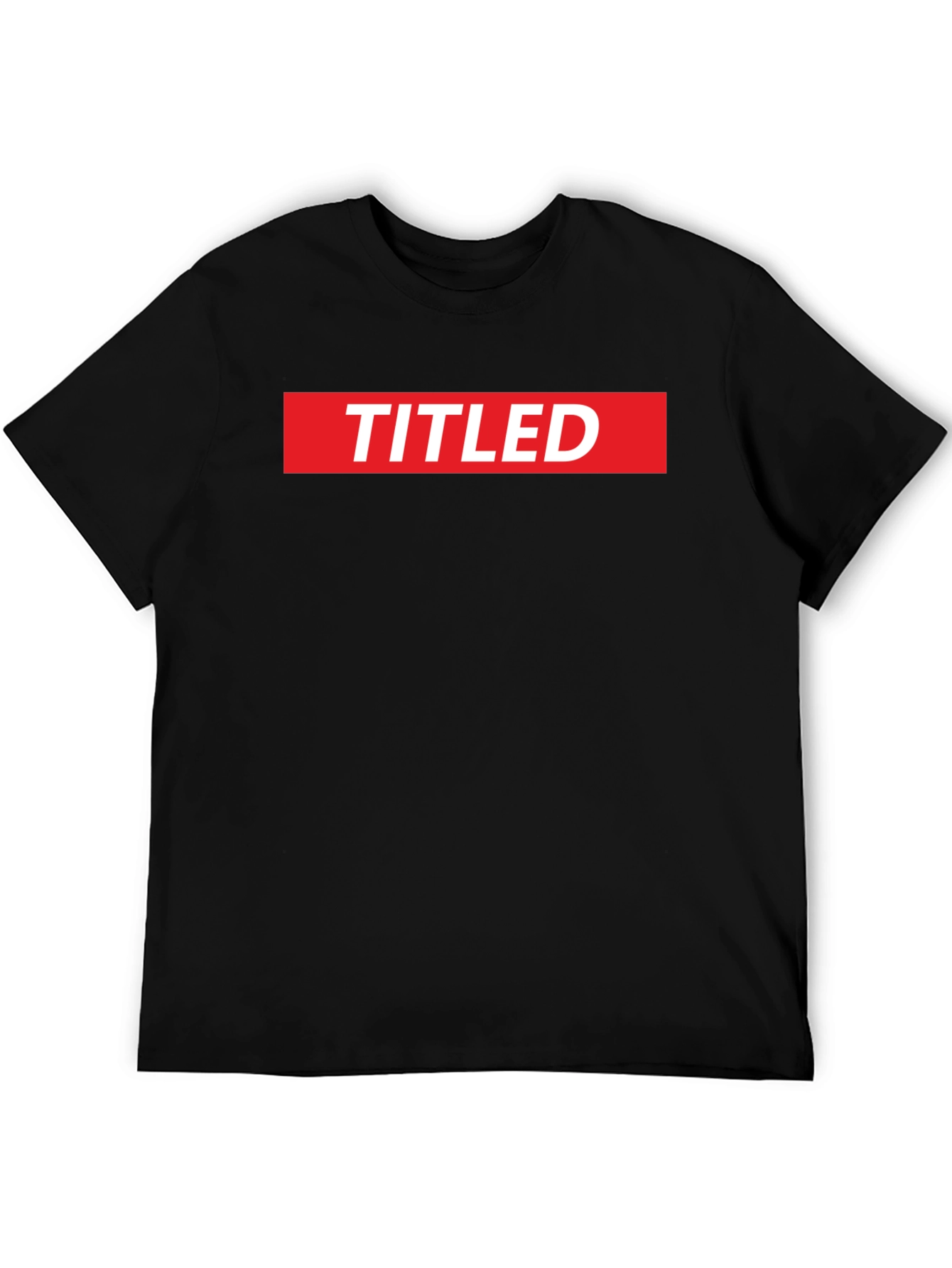 Titled Graphic Tee - Bold Red & White Design