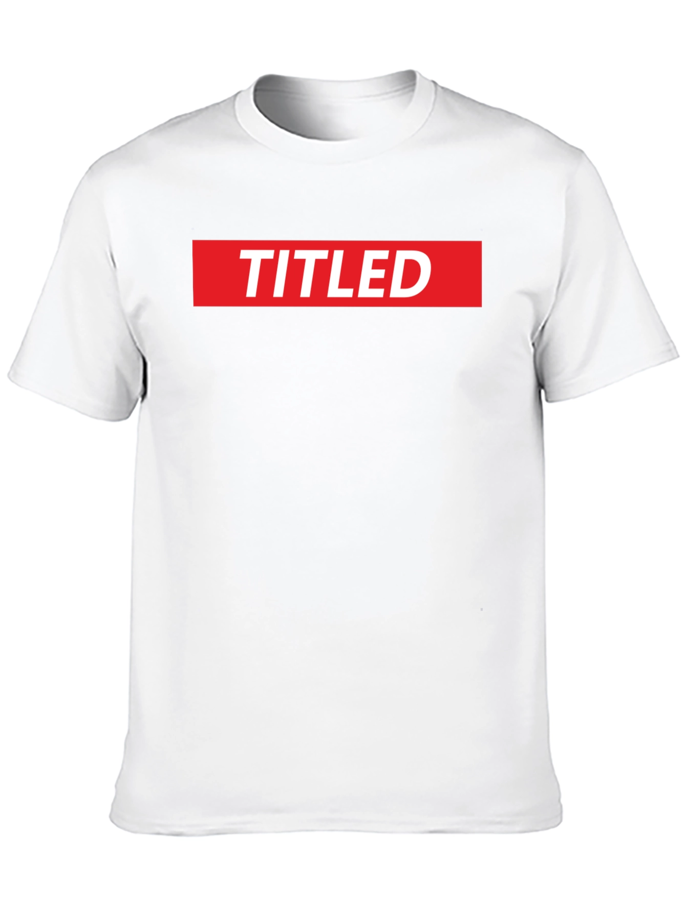 Titled Graphic Tee - Bold Red & White Design