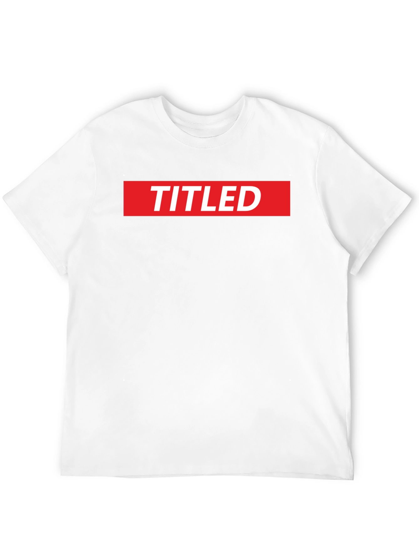 Titled Graphic Tee - Bold Red & White Design