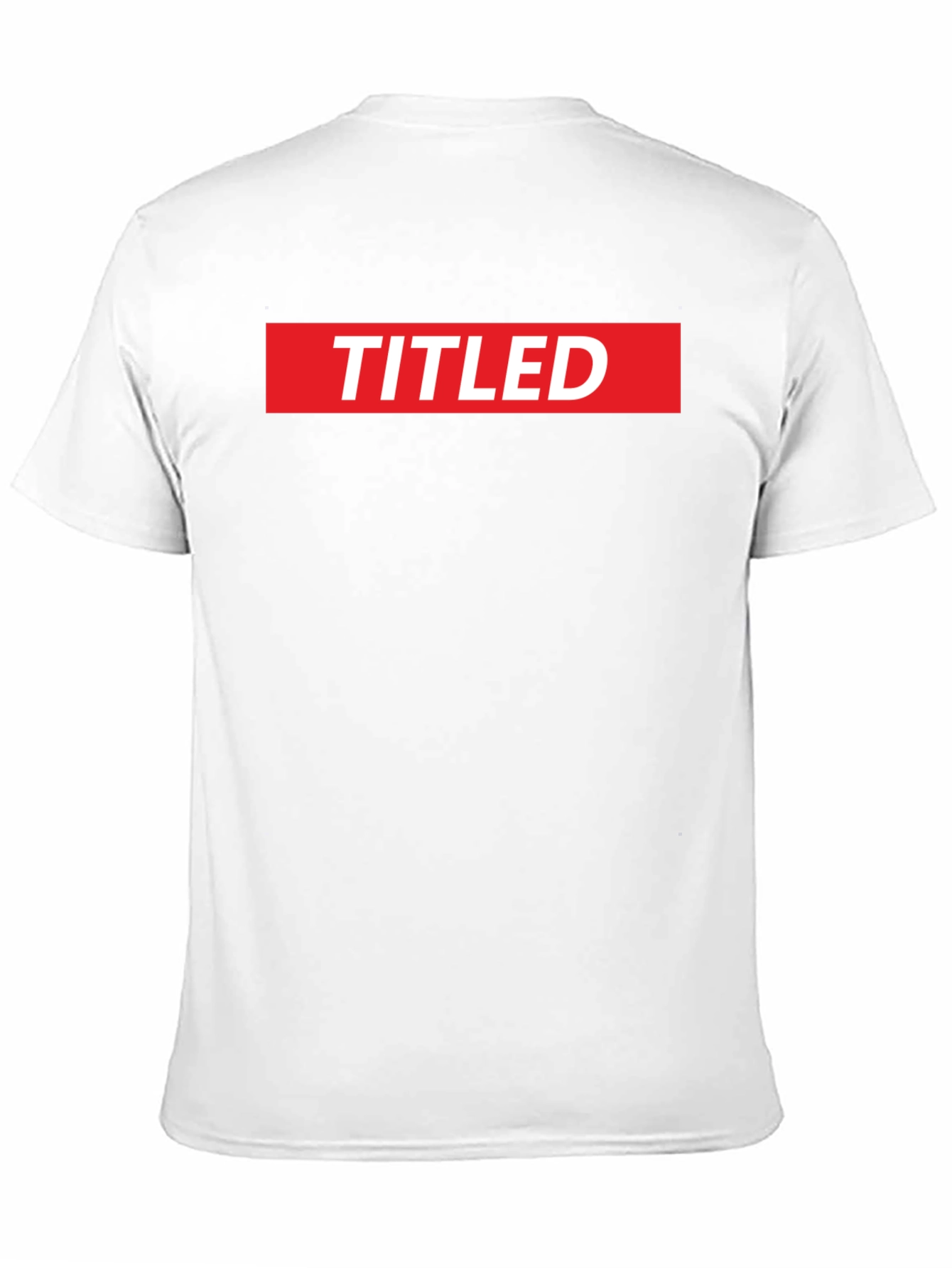 Titled Graphic Tee - Bold Red & White Design