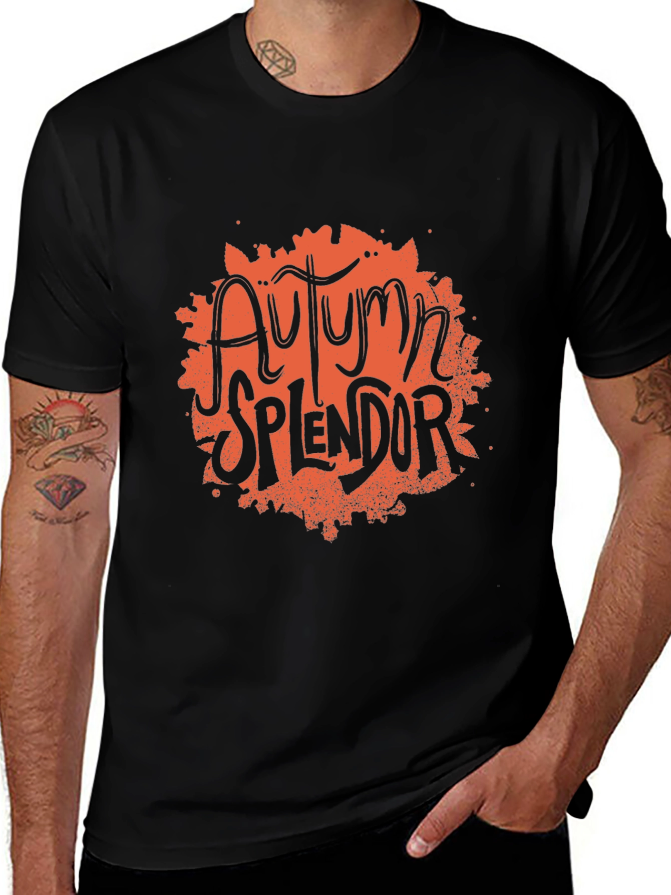 Autumn Splendor Graphic Tee - Black T-Shirt