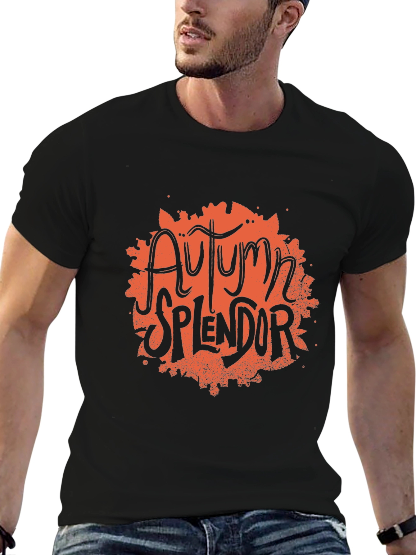 Autumn Splendor Graphic Tee - Black T-Shirt