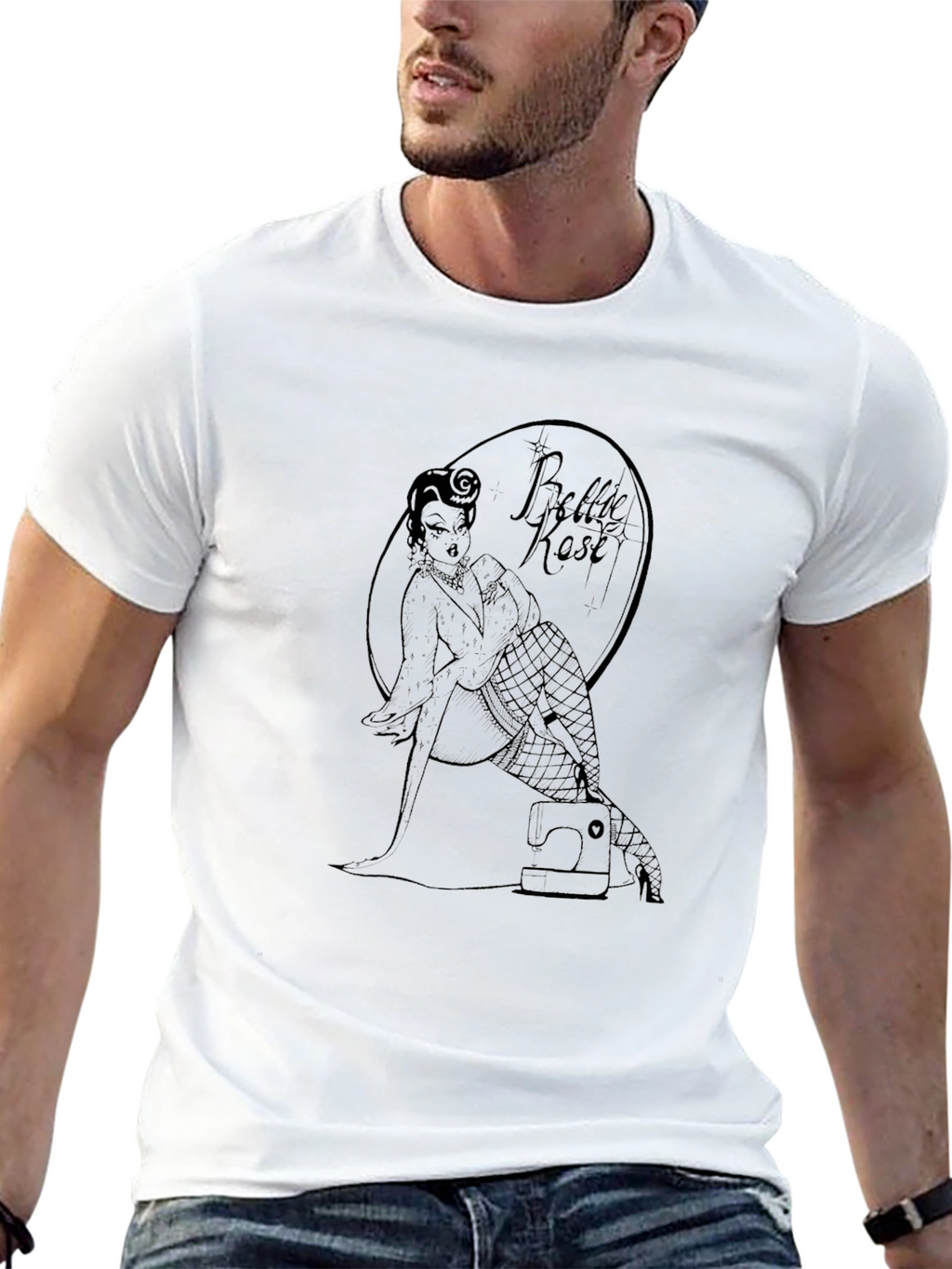 Bettie Rose Pin-Up Graphic Tee - Black