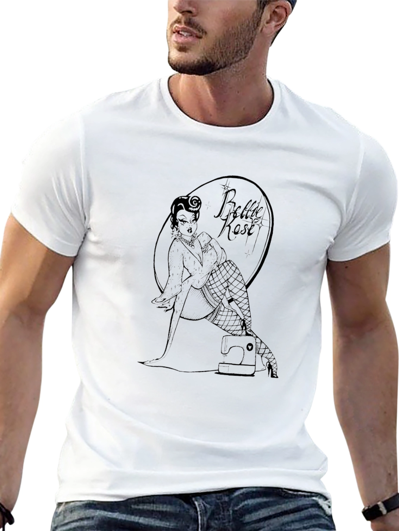 Bettie Rose Pin-Up Graphic Tee - Black