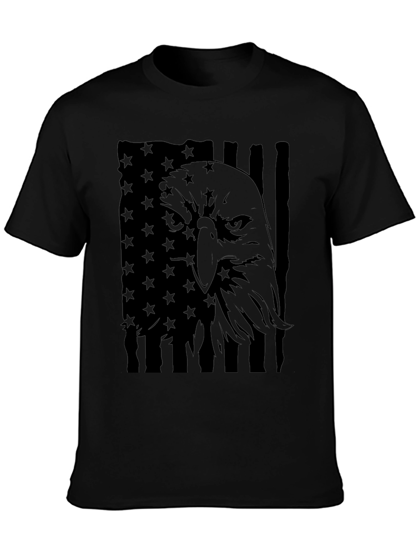 American Eagle Flag T-Shirt - Black