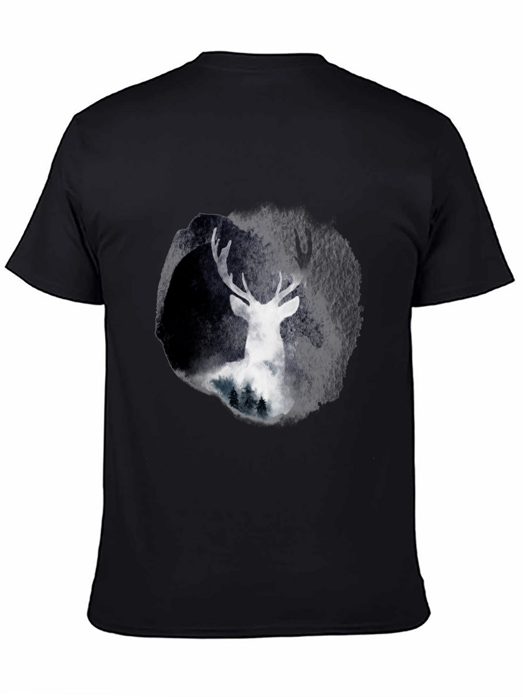 Deer Silhouette Black Tee
